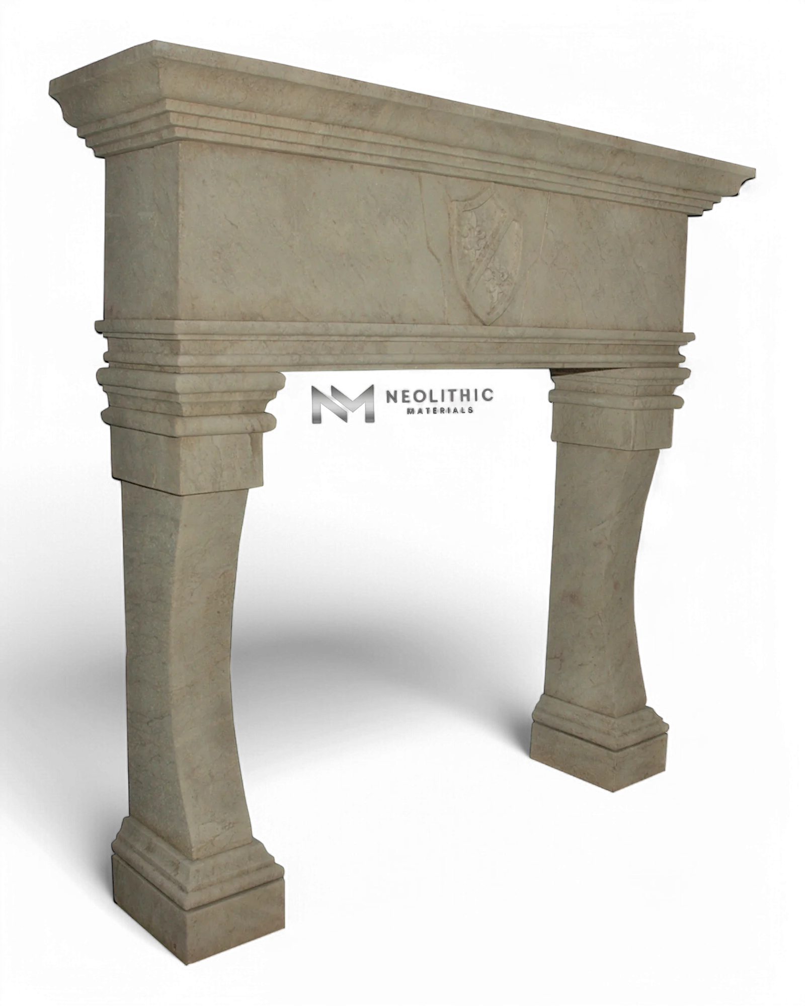 Limestone Fireplace Mantel - Image 2